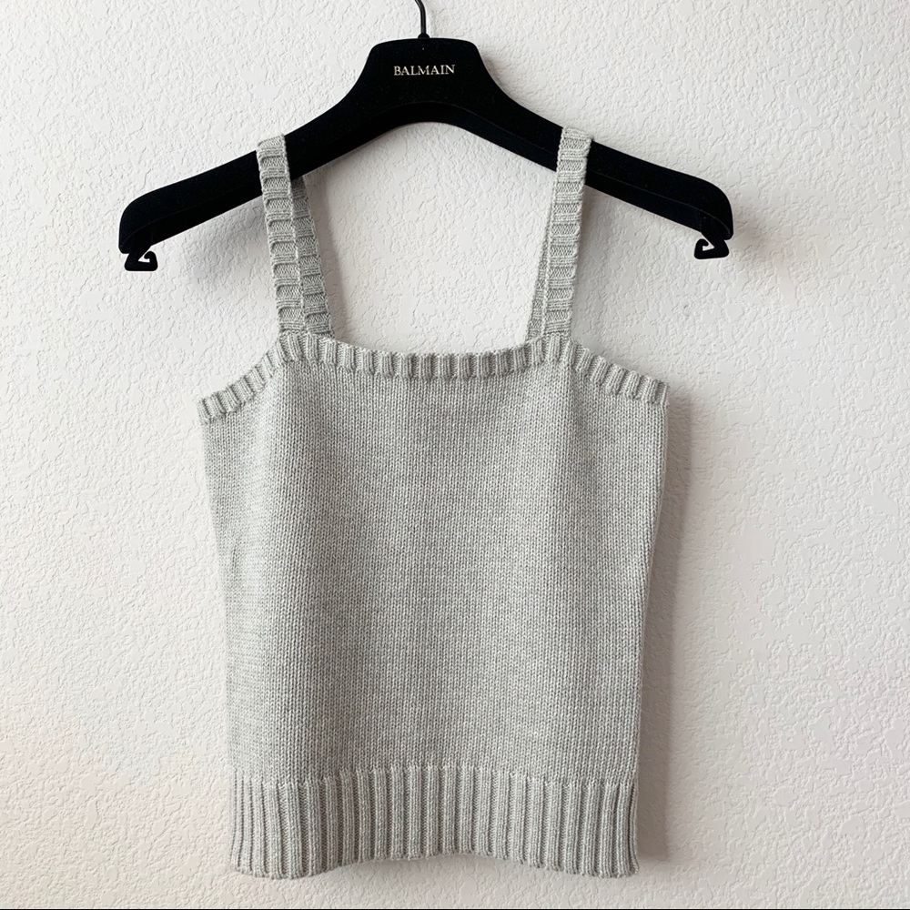 NWOT Grey knit tank
